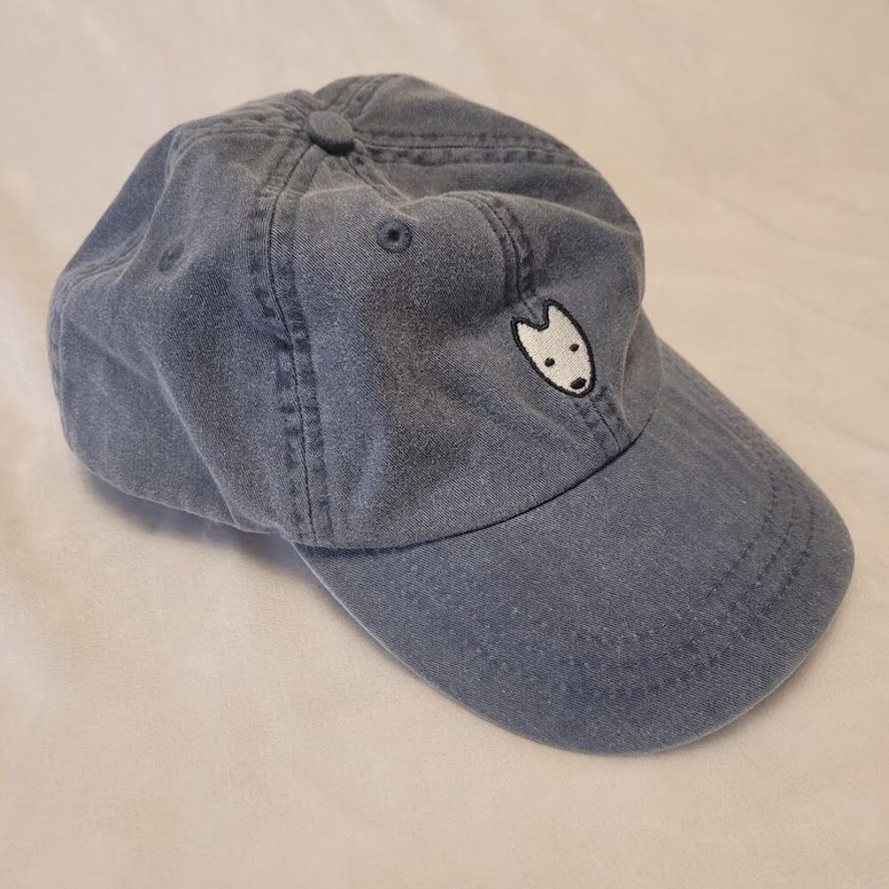 Adams Blue Denim Embroidered Dog Logo Adjustable Baseball Cap  Strap Back Hat - Picture 2 of 12